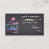 Cartes de visite pour enseignants "Chalkboard" d'A (Devant)