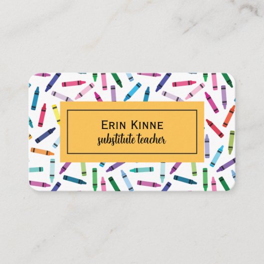 Cartes de visite pour enseignants suppléants  (Devant)