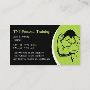 Cartes de visite pour entraînement personnel