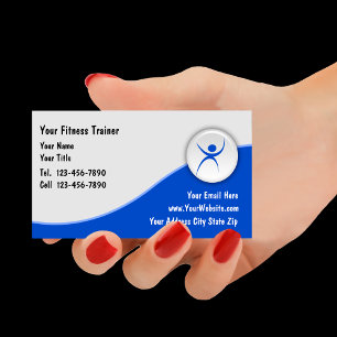 Cartes de visite pour entraineur de fitness