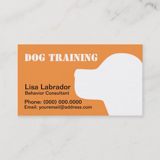 cartes de visite Pour Entraîneurs De Chiens (Devant)