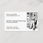 Cartes de visite pour entrepreneur en construction (Devant)