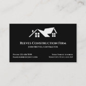 Cartes de visite pour entrepreneur en construction (Devant)