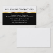 Cartes de visite pour entrepreneurs de constructio (Devant / Derrière)