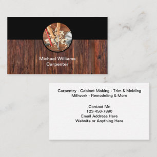 Cartes de visite pour entrepreneurs en charpente e
