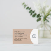 Cartes de visite pour entrepreneurs en constructio (Debout devant)