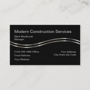 Cartes de visite pour entreprise de construction d