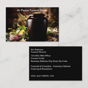 Cartes de visite pour entreprise de crémation de f