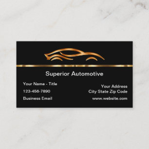 Cartes de visite pour entreprise de design automob