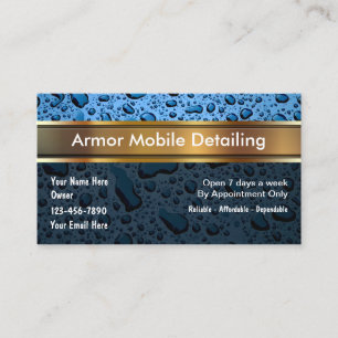 Cartes de visite pour entreprise de detailing auto