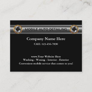 Cartes de visite pour entreprise de detailing auto
