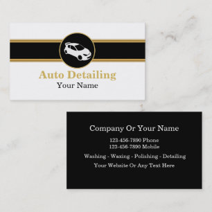 Cartes de visite pour entreprise de detailing auto