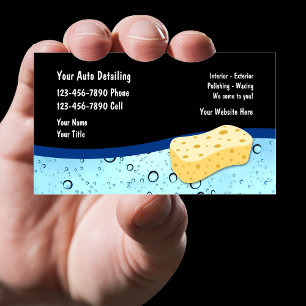 Cartes de visite pour entreprise de detailing auto