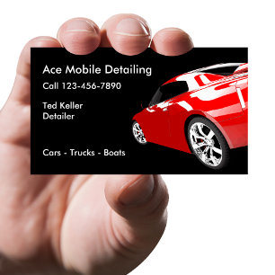 Cartes de visite pour entreprise de detailing auto