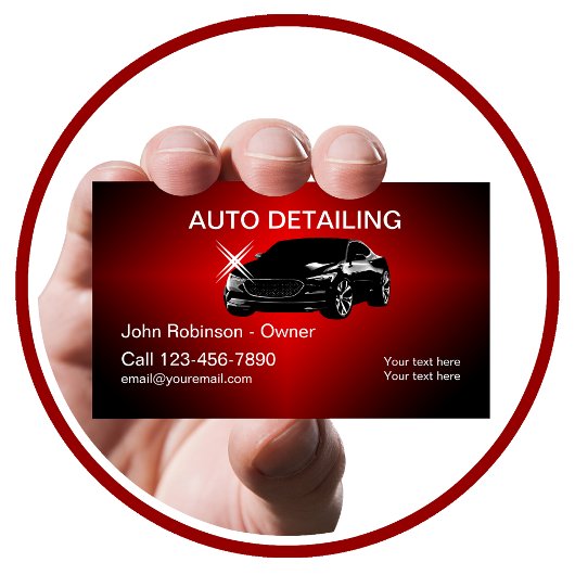 Cartes de visite pour entreprise de detailing auto