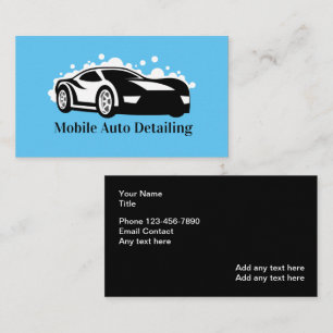 Cartes de visite pour entreprise de detailing de v