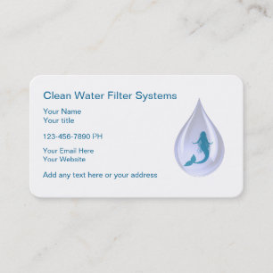 Cartes de visite pour entreprise de filtration de