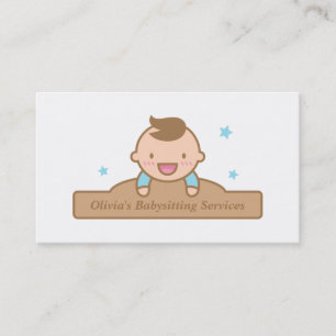 Cartes de visite pour entreprise de garde de bébé