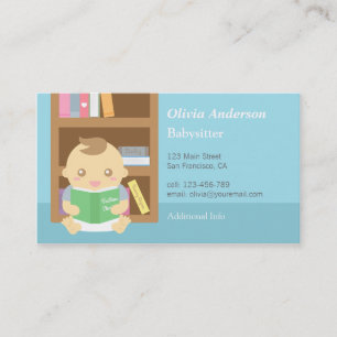 Cartes de visite pour entreprise de garde de bébé