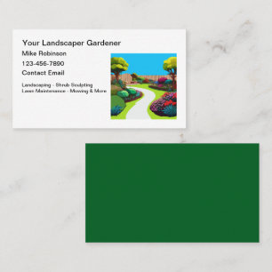 Cartes de visite pour entreprise de jardinage et d