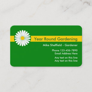 Cartes de visite pour entreprise de jardinage prof