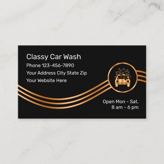 Cartes de visite pour entreprise de lavage de voit (Devant)