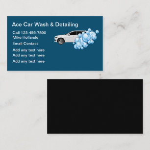 Cartes de visite pour entreprise de lavage et de d