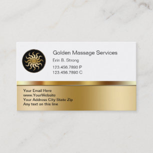 Cartes de visite pour entreprise de massage classe