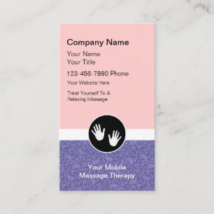 Cartes de visite pour entreprise de massage mobile