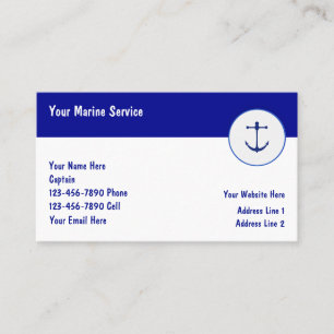 Cartes de visite pour entreprise de navigation mar