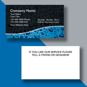 Cartes de visite pour entreprise de nettoyage