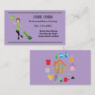 Cartes de visite pour entreprise de nettoyage de m