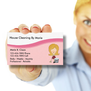 Cartes de visite pour entreprise de nettoyage de m