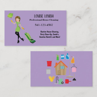 Cartes de visite pour entreprise de nettoyage de m