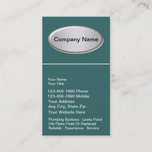 Cartes de visite pour entreprise de plomberie
