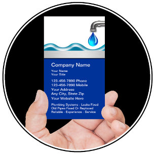 Cartes de visite pour entreprise de plomberie