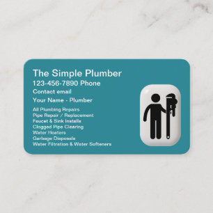 Cartes de visite pour entreprise de plomberie Serv