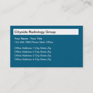 Cartes de visite pour entreprise de radiologie mul