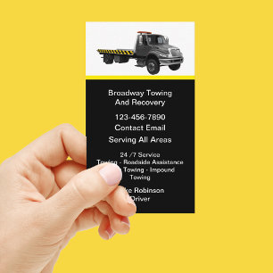 Cartes de visite pour entreprise de remorquage sur