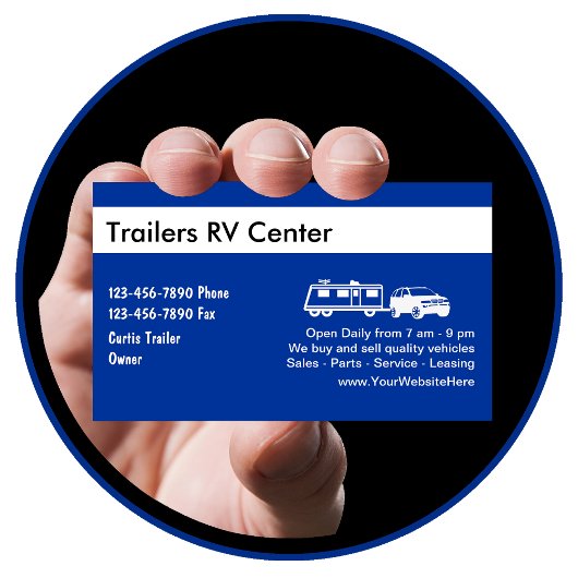 Cartes de visite pour entreprise de remorques de c