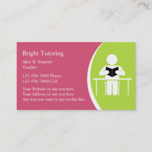 Cartes de visite pour entreprise de soutien scolai