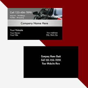 Cartes de visite pour entreprise de taxi