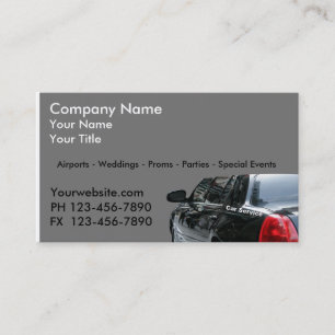 Cartes de visite pour entreprise de taxi