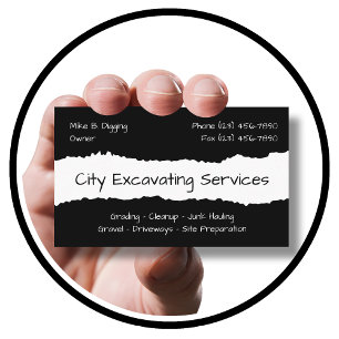Cartes de visite pour entreprise de terrassement e