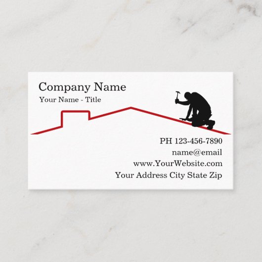 Cartes de visite pour entreprise de toiture (Devant)