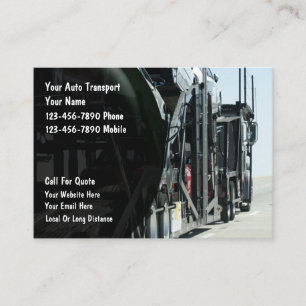 Cartes de visite pour entreprise de transport auto