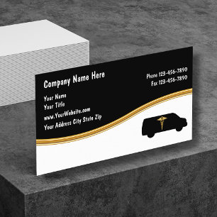 Cartes de visite pour entreprise de transport médi