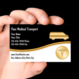 Cartes de visite pour entreprise de transport médi