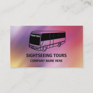 Cartes de visite pour entreprise de voyage en bus