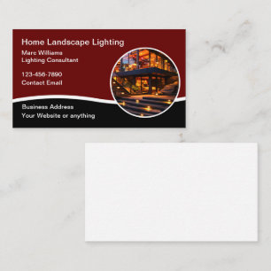 Cartes de visite pour entreprise d'éclairage de pa